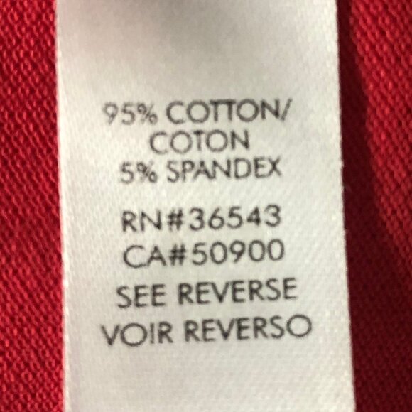 Calvin Klein Casual Cap Sleeve V Neck Cotton w Spandex Polo Shirt Coral Sz M - Picture 12 of 15